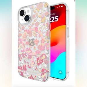 kate spade Floral iPhone 15 Pro Case - Pink